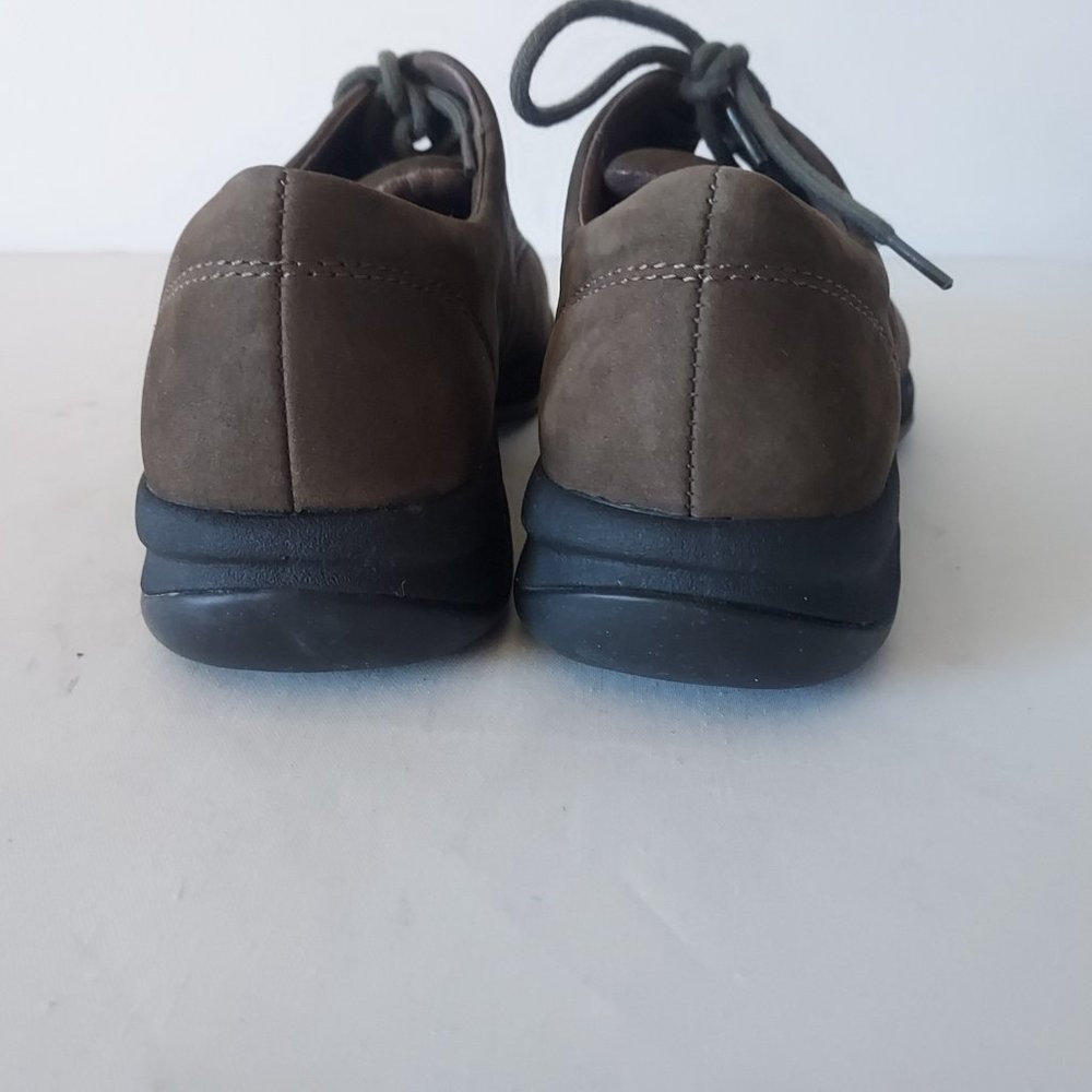 NWoB Merrell Topo Pure Leather Shoes Air Cushion Lace-Up Dark Taupe Women US8.5 - Picture 8 of 9